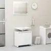 Image de vidaXL Ensemble de meubles de salle de bain Blanc Bois d'ingénierie