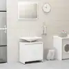 Image de vidaXL Meubles de salle de bain Blanc brillant Bois d'ingénierie
