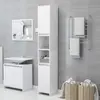Image de vidaXL Armoire de salle de bain Blanc 30x30x183,5 cm Bois d'ingénierie