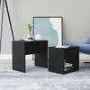 Image de vidaXL Ensemble de table basse Noir 48x30x45 cm Bois d'ingénierie