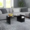 Image de vidaXL Table basse Noir 90x45x35 cm bois d’ingénierie