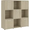 Image de vidaXL Bibliothèque, Meuble de Rangement avec Compartiment, Armoire à Livres Salon Salle de Séjour Intérieur, Chêne Sonoma Bois d’Ingénierie