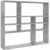 Image de vidaXL Étagère Murale, Meuble de Rangement Suspendu, Organisateur de Maison Salon Salle de Séjour Intérieur, Gris Béton Bois d’Ingénierie
