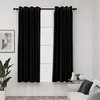 Image de Rideaux occultants Aspect de lin 2 pcs Anthracite 140x175 cm