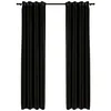 Image de vidaXL 2X Rideaux Occultants Aspect de Lin Rideaux de Fenêtre Salon Salle de Séjour Chambre à Coucher Maison Intérieur Anthracite 140x225 cm