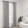 Image de vidaXL Rideaux occultants Aspect lin avec oeillets 2 pcs Gris 140x245cm