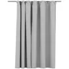 Image de vidaXL Rideau Ooccultant d'Aspect de Lin avec Crochets Rideaux de Fenêtre Salon Salle de Séjour Chambre à Coucher Maison Intérieur Gris 290x245 cm
