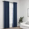 Image de Rideaux occultants Aspect lin avec oeillets 2 pcs Bleu 140x225cm