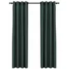Image de Rideaux occultants Aspect lin avec oeillets 2 pcs Vert 140x245cm