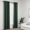 Image de vidaXL Rideaux occultants Aspect lin avec oeillets 2 pcs Vert 140x245cm