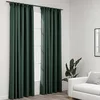 Image de gordijnen - VDXL Gordijnen linnen-look verduisterend haken 2 st 140x245 cm groen - 140 x 245 cm - Groen