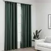 Image de vidaXL Rideaux occultants aspect lin avec crochets 2pcs Vert 140x245cm