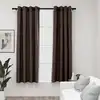 Image de vidaXL Rideaux occultants Aspect lin avec oeillets 2pcs Taupe 140x175cm