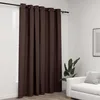 Image de Rideau occultant Aspect de lin avec oeillets Taupe 290x245 cm