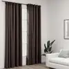 Image de vidaXL Rideaux occultants aspect lin et crochets 2 pcs Taupe 140x225cm