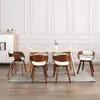 Image de vidaXL Chaises à manger lot de 6 bois courbé et similicuir