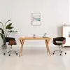 Image de vidaXL Chaise pivotante de bureau Noir Bois courbé et similicuir