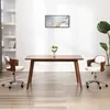 Image de vidaXL Chaise pivotante de bureau Blanc Bois courbé et similicuir