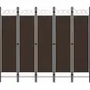 Image de vidaXL Cloison de séparation 5 panneaux Marron 200x180 cm
