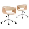 Image de vidaXL 2X Chaises Pivotantes de Salle à Manger Sièges à Dîner Chaises de Repas Chambre Bureau Salon Cuisine Intérieur Maison Crème Similicuir