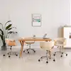 Image de vidaXL Chaises pivotantes à manger lot de 4 crème similicuir