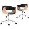 Image de vidaXL Chaises pivotantes à Manger Lot de 2 Noir Similicuir