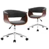 Image de vidaXL 2X Chaises Pivotantes de Salle à Manger Sièges à Dîner Chaises de Repas Chambre Bureau Cuisine Salon Intérieur Maison Gris Tissu