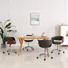 Image de vidaXL Chaises pivotantes à manger lot de 4 gris tissu