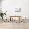 Image de vidaXL Chaises pivotantes à manger lot de 4 crème similicuir