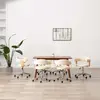 Image de vidaXL Chaises pivotantes à manger lot de 6 crème similicuir