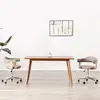 Image de vidaXL Chaises pivotantes à manger lot de 2 taupe bois courbé et tissu