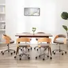 Image de vidaXL Chaises pivotantes à manger lot de 6 taupe bois courbé et tissu