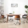 Image de vidaXL Chaises pivotantes à manger lot de 4 bois courbé et similicuir