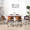 Image de vidaXL Chaises pivotantes à manger lot de 6 bois courbé et similicuir