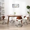 Image de vidaXL Chaises pivotantes à manger lot de 4 bois courbé et similicuir