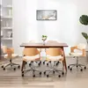Image de vidaXL Chaises pivotantes à manger lot de 4 bois courbé et similicuir