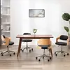 Image de vidaXL Chaises pivotantes à manger lot de 4 bois courbé et similicuir
