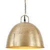 Image de vidaXL 320547 Lampe Suspendue Industrielle Vintage Laiton Rond 25 w, 31cm
