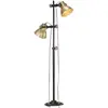 Image de vidaXL Lampadaire avec 2 abat-jour Laiton E27 Fonte