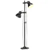 Image de Lampadaire avec 2 abat jour Noir E27 Fonte