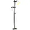 Image de vidaXL Lampadaire avec 2 abat-jour Blanc E27 Fonte