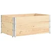 Image de vidaXL 3X Bois de Pin Solide Jardinières Surélevées Lit de Plantation Fleurs Légumes Plantes Jardin Véranda Patio Balcon Extérieur 100x150 cm