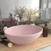 Image de vidaXL Lavabo ovale de luxe Rose mat 40x33 cm Céramique