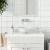 Image de vidaXL Lavabo de salle de bain Céramique Blanc mat Rond