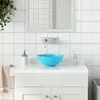 Image de vidaXL Lavabo de salle de bain Céramique Vert Rond