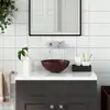 Image de vidaXL Lavabo de salle de bain Céramique Marron Rond