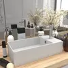 Image de vidaXL Lavabo de salle de bain avec trop-plein Céramique Blanc mat