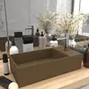 Image de vidaXL Lavabo de salle de bain avec trop-plein Céramique Crème mat