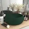 Image de vidaXL Lavabo rond de luxe Vert foncé mat 40x15 cm Céramique