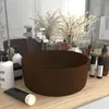 Image de vidaXL Lavabo rond de luxe Marron foncé mat 40x15 cm Céramique
